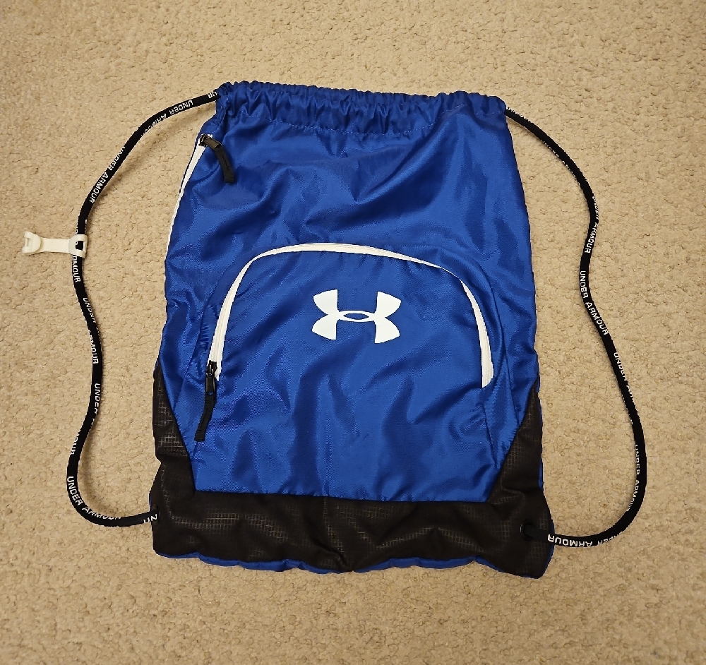 Under Armour Blue Drawstring Bag | Sling Bag with Clip
